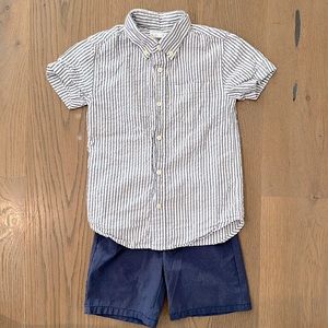 Crew Cuts Seersucker Top Outfit, size 6